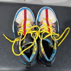 Vibrant Kids Sneakers with Yellow Laces